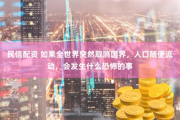 民信配资 如果全世界突然取消国界，人口随便流动，会发生什么恐怖的事